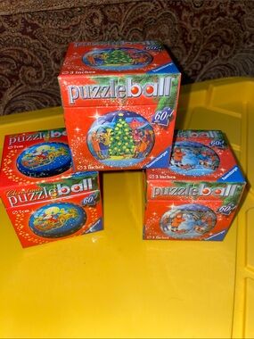 Christmas puzzle ball ornaments